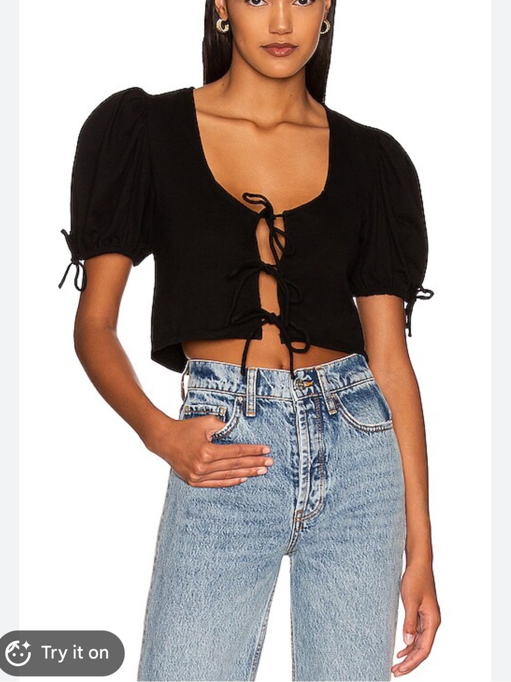 NWT Free People Kitty Tee in Black. Sz XS